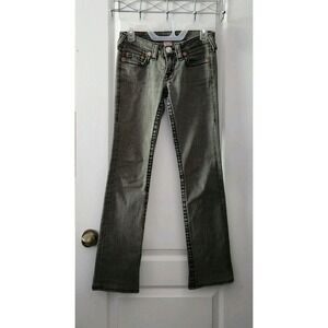 True Religion Johnny Big T  Made In‎ USA Women's Jeans Skinny Gray Size 27